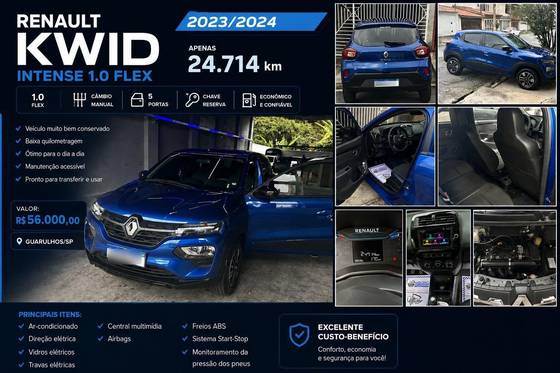 RENAULT KWID 1.0 12V SCE FLEX INTENSE MANUAL RENAULT KWID 1.0 12V SCE FLEX INTENSE MANUAL
